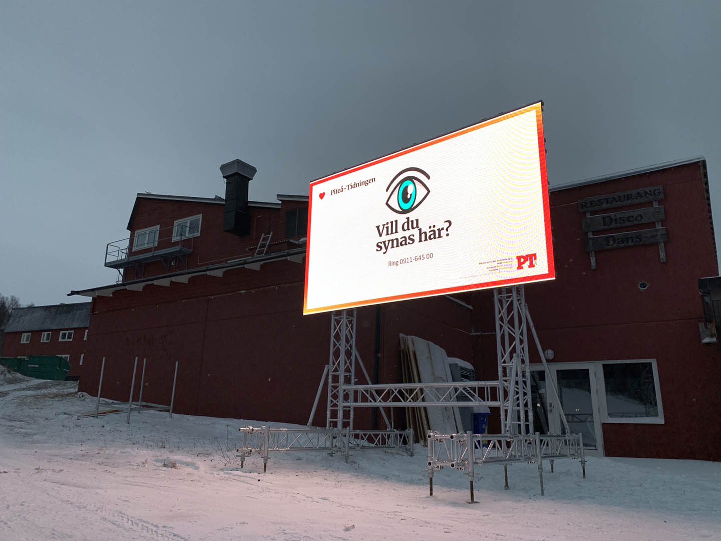 Lets Display Reklamskärm i Hemavan-Tärnaby